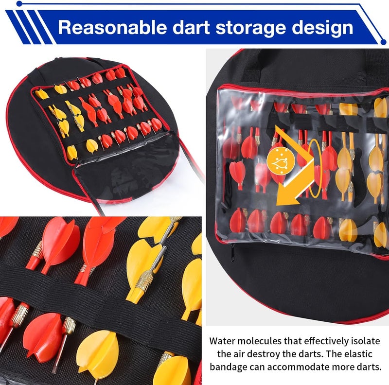 Yumt Storage Bag for Dart Boards Set, Dartboard Cover Waterproof Protective Carrying Case for Dartboard, Dart Tips, Shafts, and Other Accessories, Case Only - Image 3